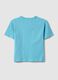 Oversized fit blue crew neck T-shirt in pure cotton for kids_1