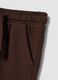 Pantaloni jogger marrone in puro cotone organico_3