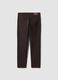 Pantaloni marroni in cotone elasticizzato slim fit_2