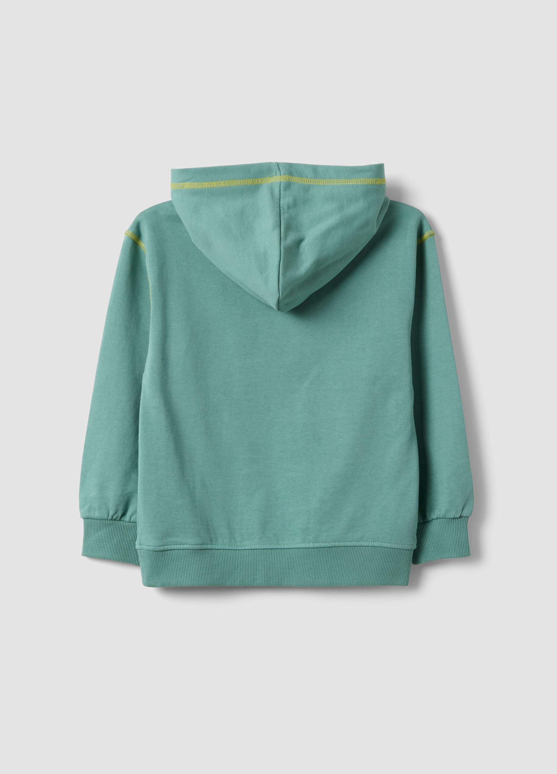 Gr&uuml;ner Oversize-Hoodie aus reiner Baumwolle f&uuml;r Jungen