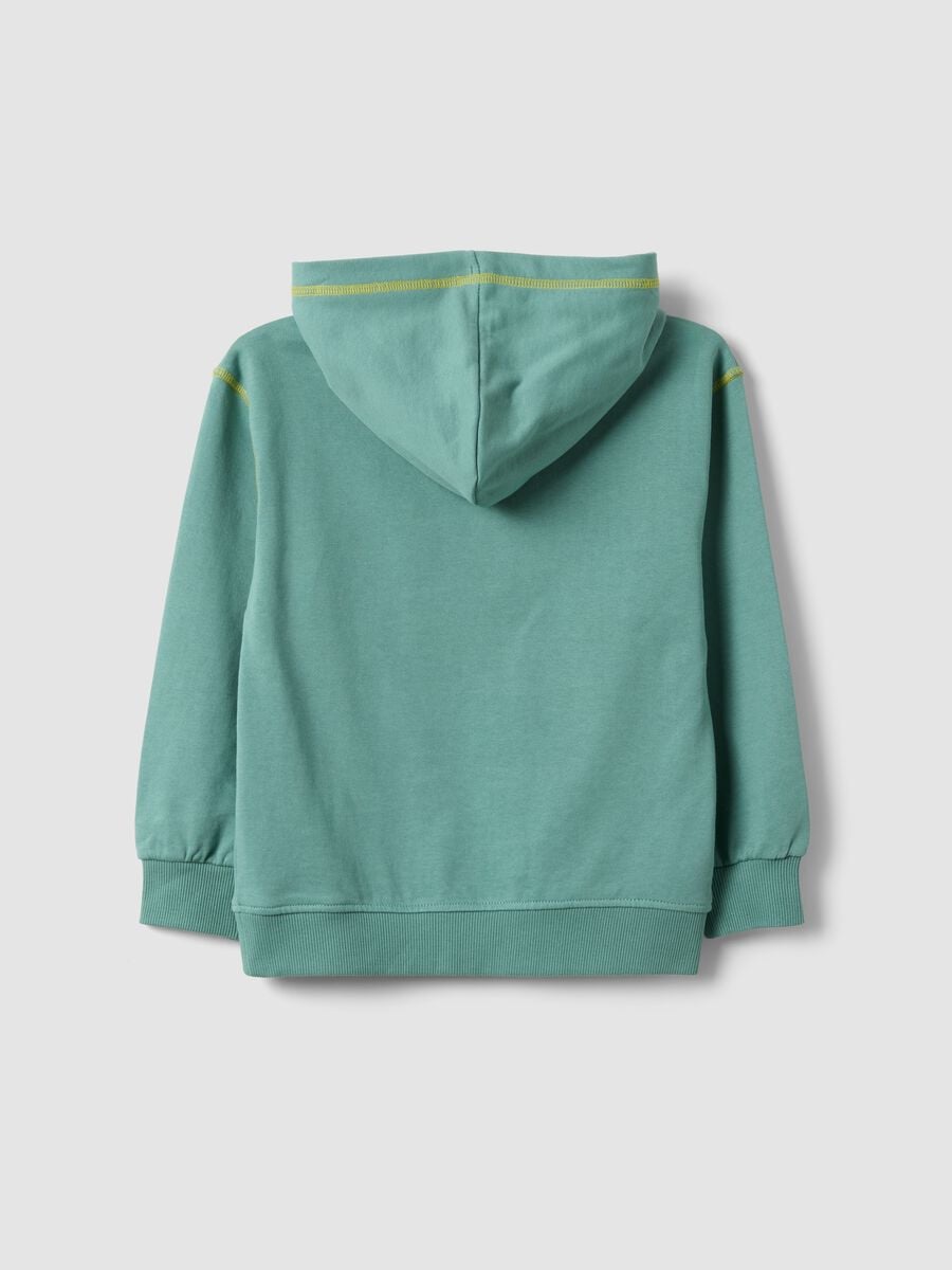 Gr&uuml;ner Oversize-Hoodie aus reiner Baumwolle f&uuml;r Jungen_1