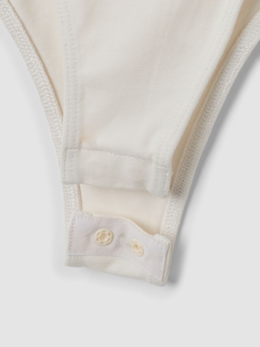 White fitted stretch-cotton bodysuit with lace_6