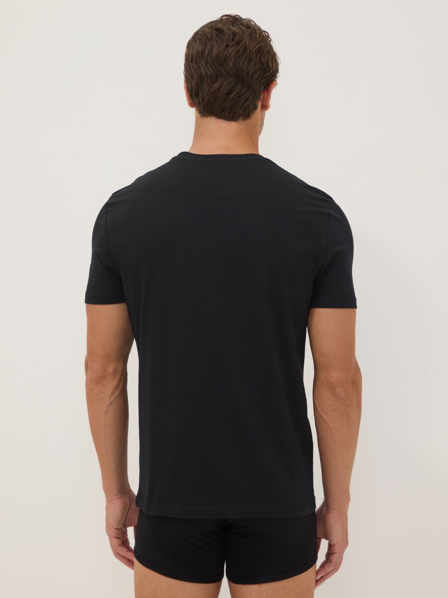 3er-Pack schwarze T-Shirts aus Bio-Baumwolle mit kurzen &Auml;rmeln_3