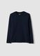 Blue long-sleeved pure organic cotton regular fit T-shirt for boys_4