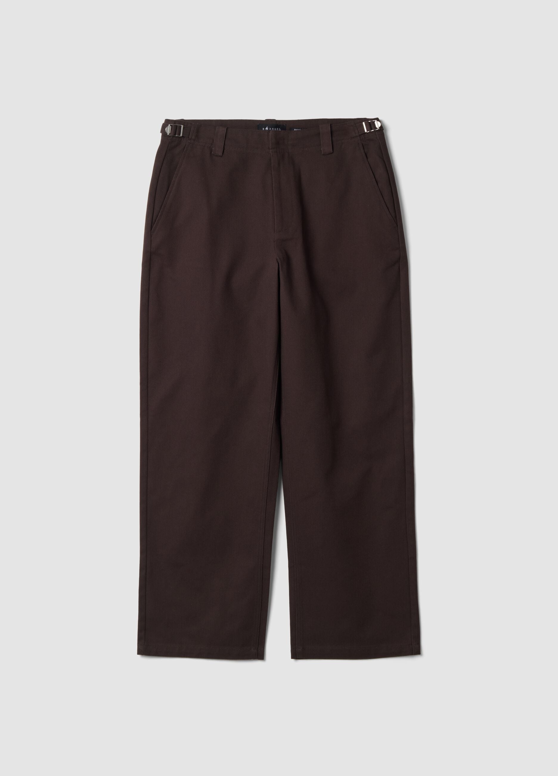 Pantaloni chino marroni in puro cotone baggy fit