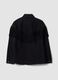 Giacca nera in denim di puro cotone con frange_6