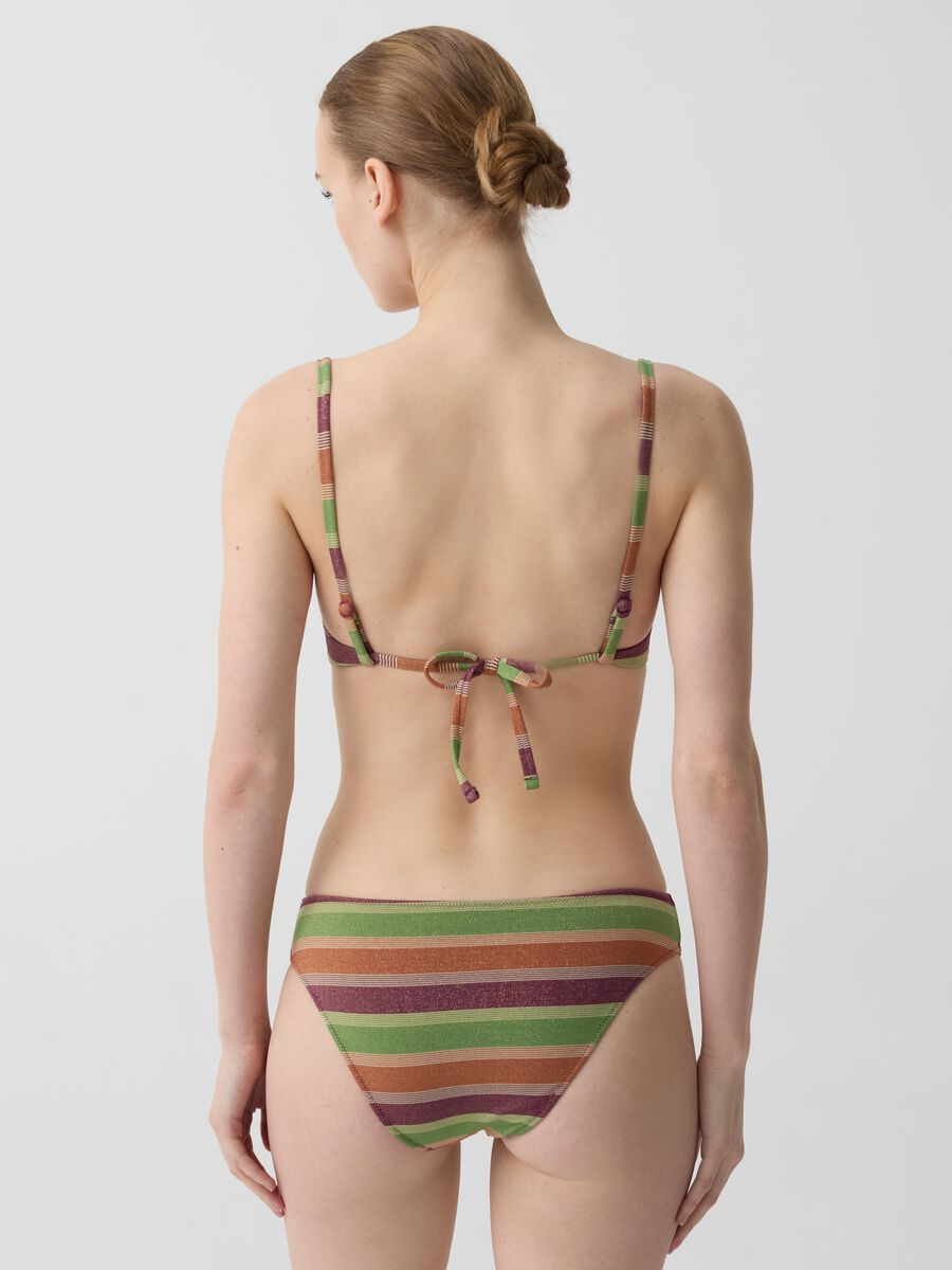 Bralette bikini top with lurex stripes_1