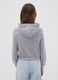 Grey pure cotton hoodie with Lilo & Stitch print for girls_2