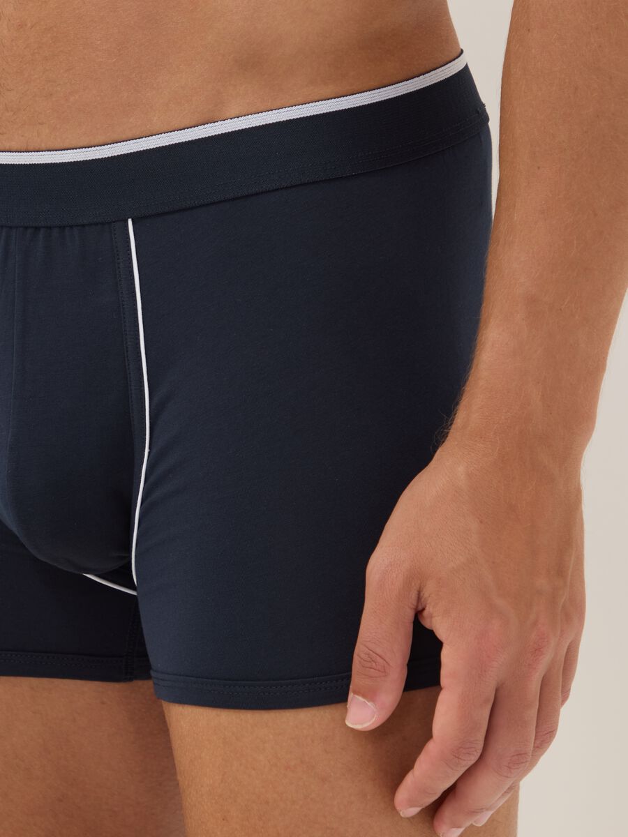 Pack de 2 boxers azuis em algod&atilde;o Supima el&aacute;stico_3