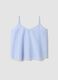 Light blue pure cotton camisole pyjama top_4