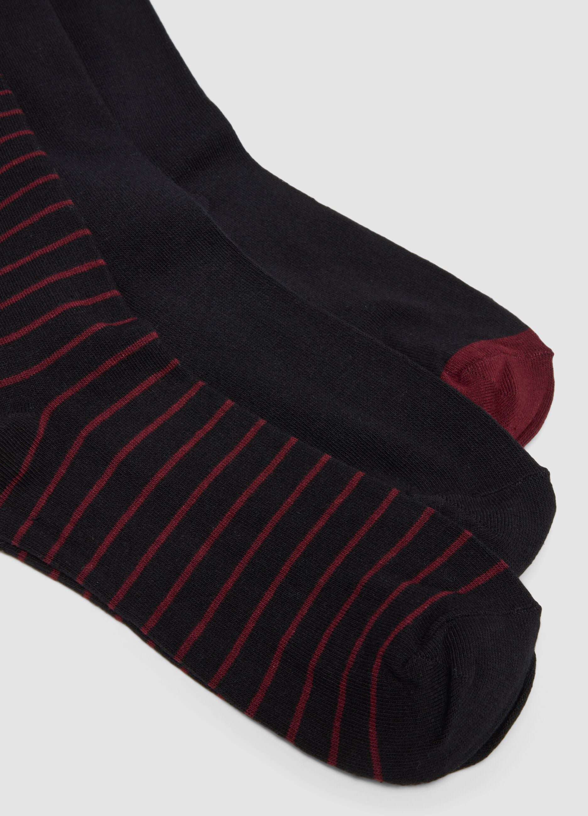 Pack of five multicolour long socks in stretch organic cotton