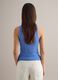 Light Blue Stretch Cotton Regular Fit Tank Top_2