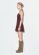 Brown polka-dot dress in viscose blend_1
