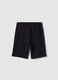 Regular fit black pure cotton shorts for boys_4