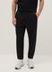 Black regular fit trousers with elasticated waist_1