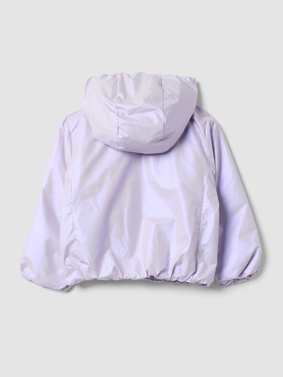 Violette wattierte Jacke mit Kapuze und Reissverschluss, Regular Fit f&uuml;r Baby-M&auml;dchen_1
