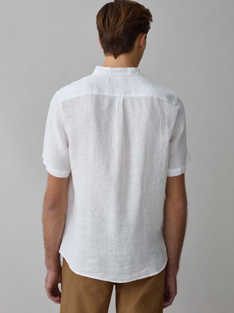 Short-sleeved shirt with Mandarin collar_2