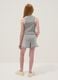 Grey pure cotton shorts with elasticated waistband_1