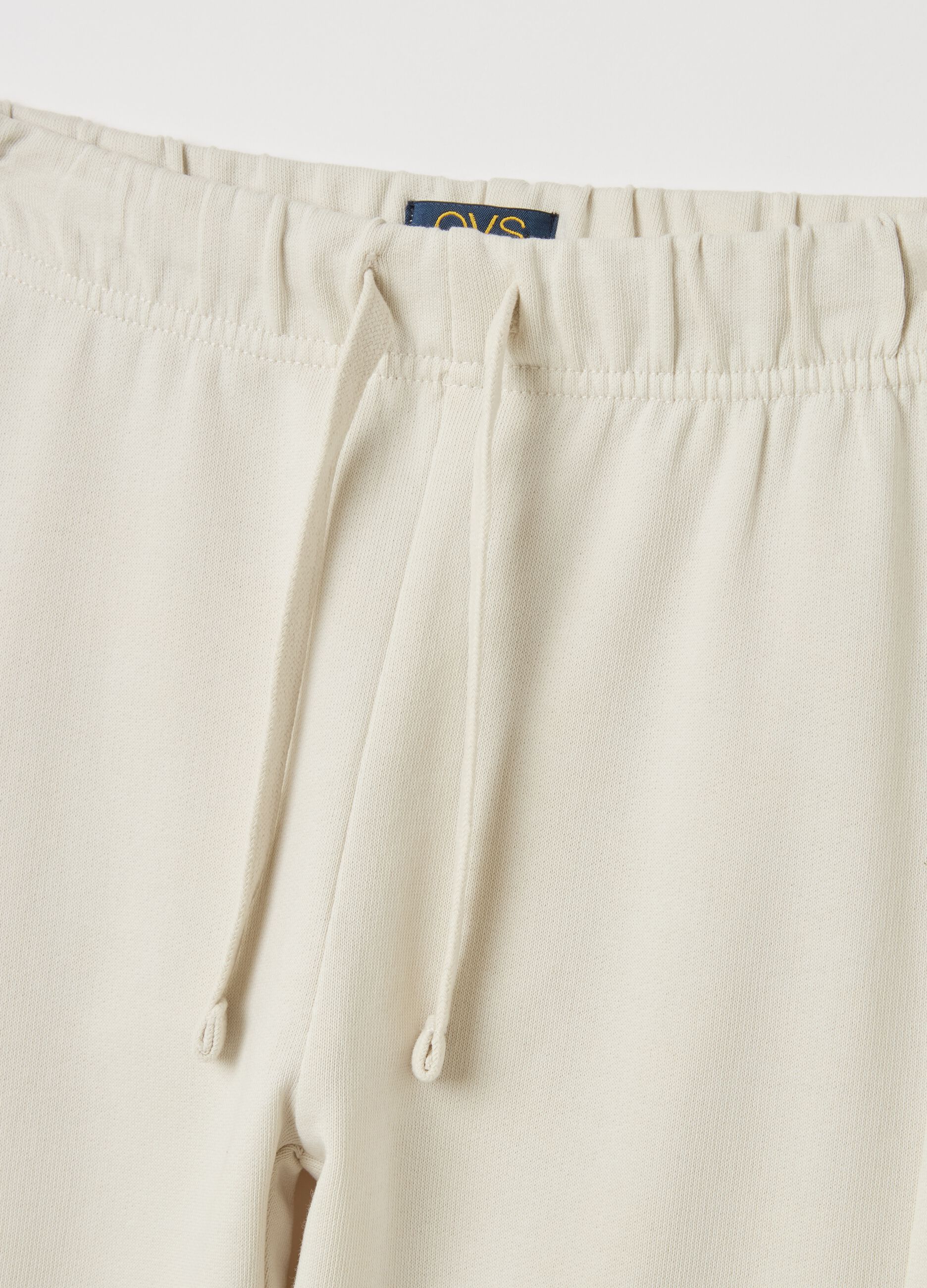 Joggers with drawstring and elasticated trims