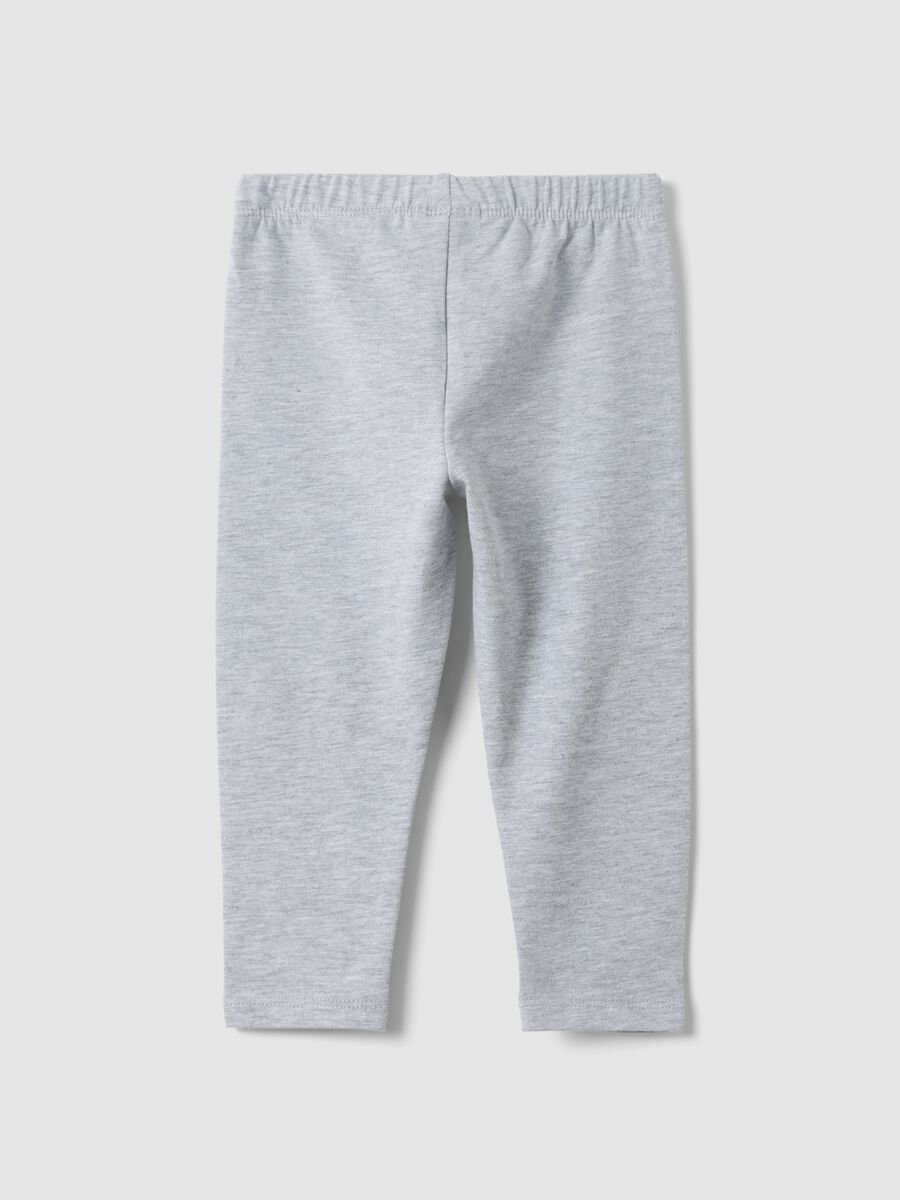 Graue Slim-Fit-Leggings aus Bio-Baumwollmix f&uuml;r Baby-M&auml;dchen_1
