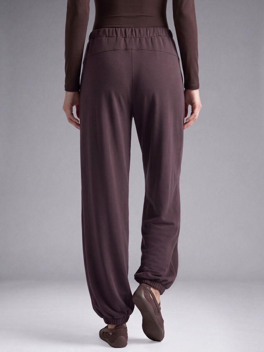 Purple stretch viscose joggers_3