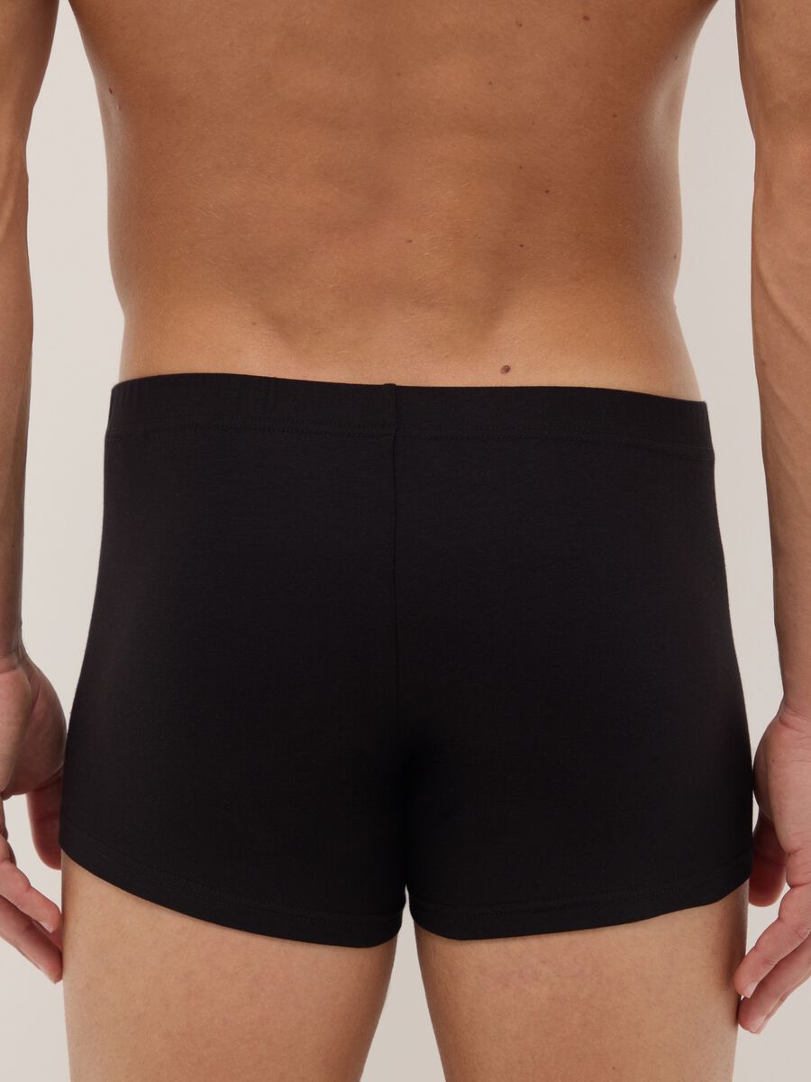 Multipack of black stretch cotton boxers with regular fit_2