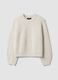 Beige ribbed wool-blend crew-neck jumper_0