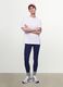 Blaue Slim Fit Stretch-Baumwoll-Leggings_0