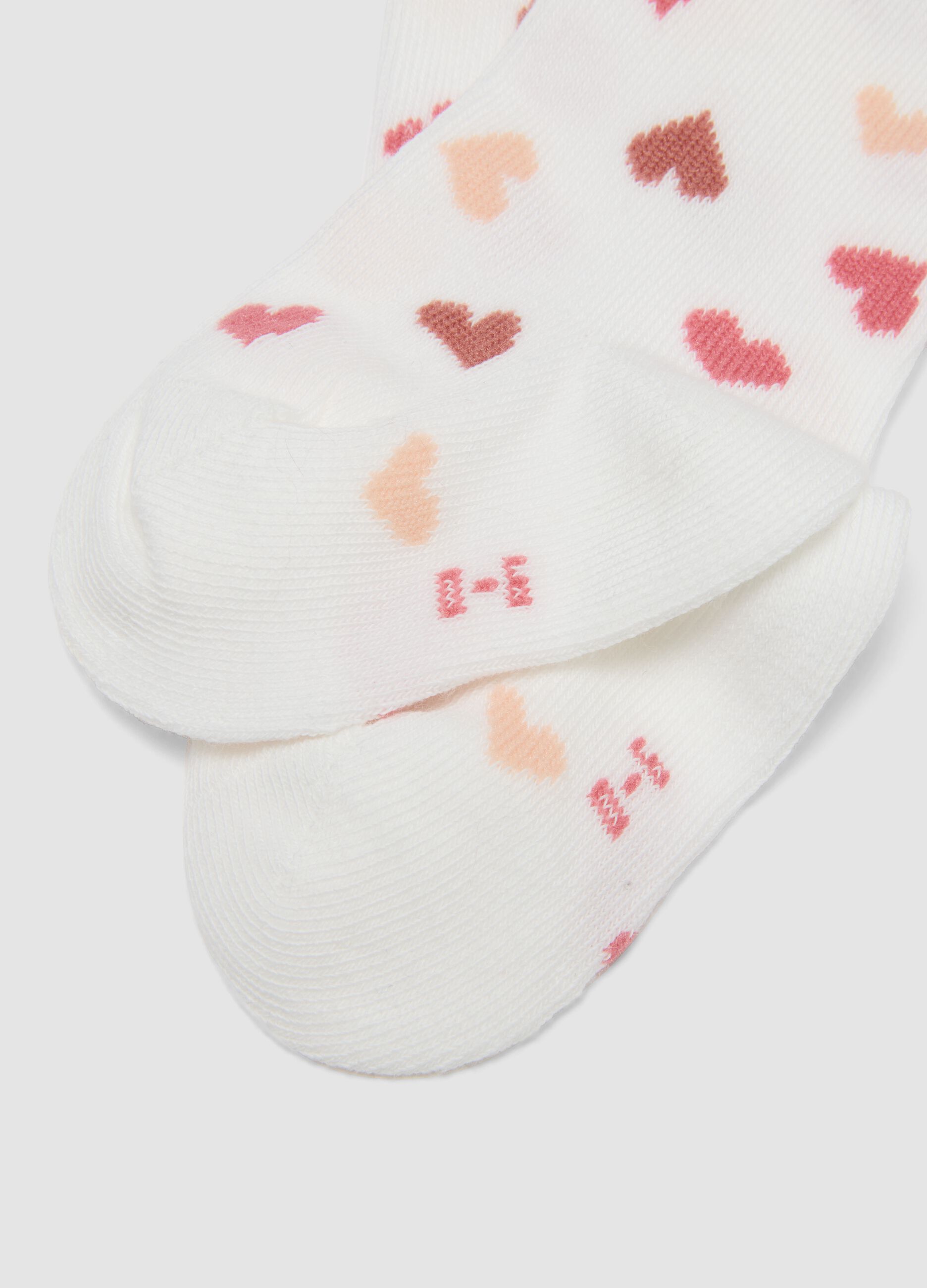 Collant bianco in cotone organico elasticizzato