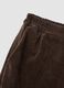 Braune weite Rippstrick-Hose aus elastischem Viskosemix, Regular Fit_1