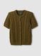 Cardigan verde in puro cotone a trecce regular fit_4
