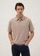 Beige Stretch Cotton Polo Regular Fit_0