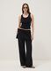 Black pure cotton tank top_1