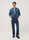 Blue denim regular fit pure cotton shirt with pockets_1
