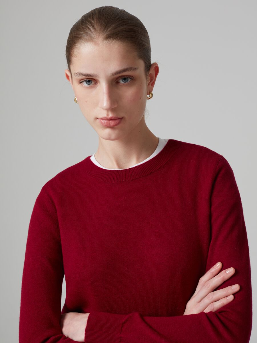 Jersey de lana con cuello redondo_1