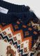 Navy and ivory jacquard wool-blend crew-neck jumper_3
