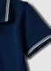 Kid's regular fit blue short sleeve pure cotton polo shirt_3