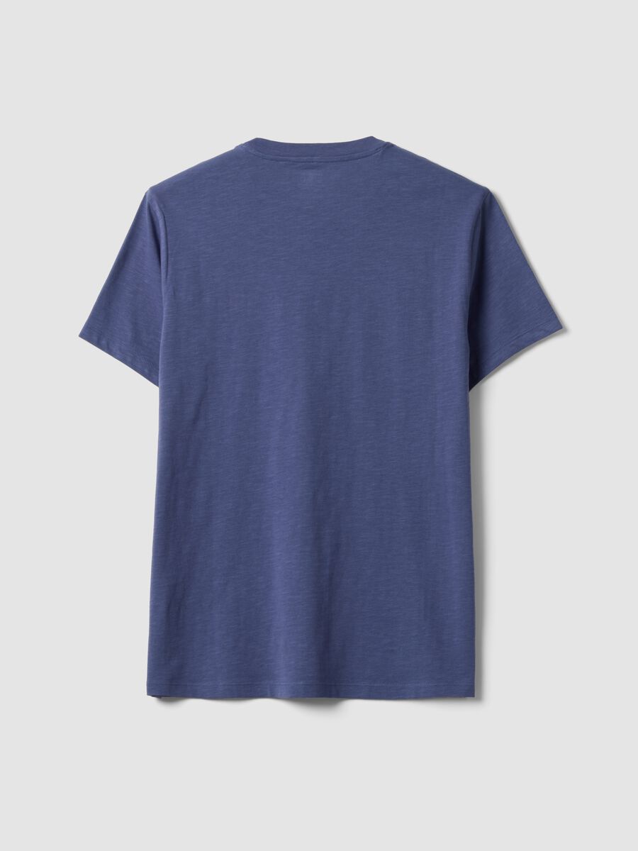 Purple pure cotton regular-fit short-sleeve T-shirt_1