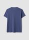 Purple pure cotton regular-fit short-sleeve T-shirt_5