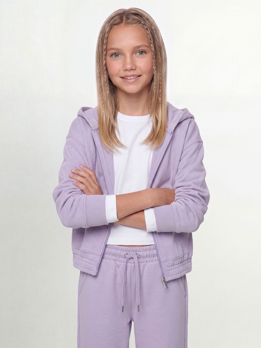 Purple organic cotton hooded sweatshirt_0