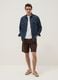 Braune Bermuda-Shorts aus reiner Baumwolle_0
