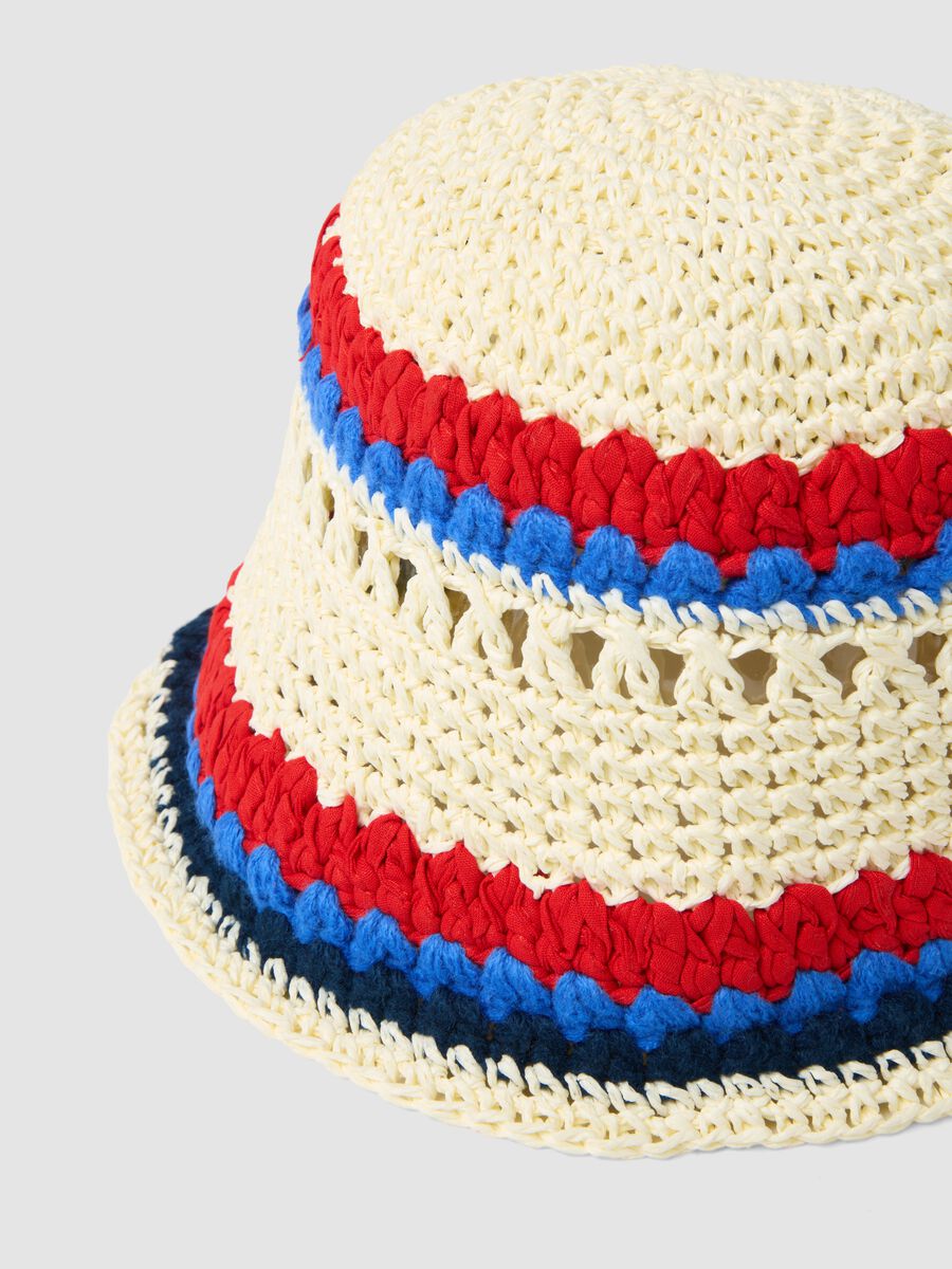 Multicolor-Bucket-Hat aus Papier- und Baumwollmix_1