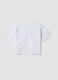 White pure cotton V-neck T-shirt_1