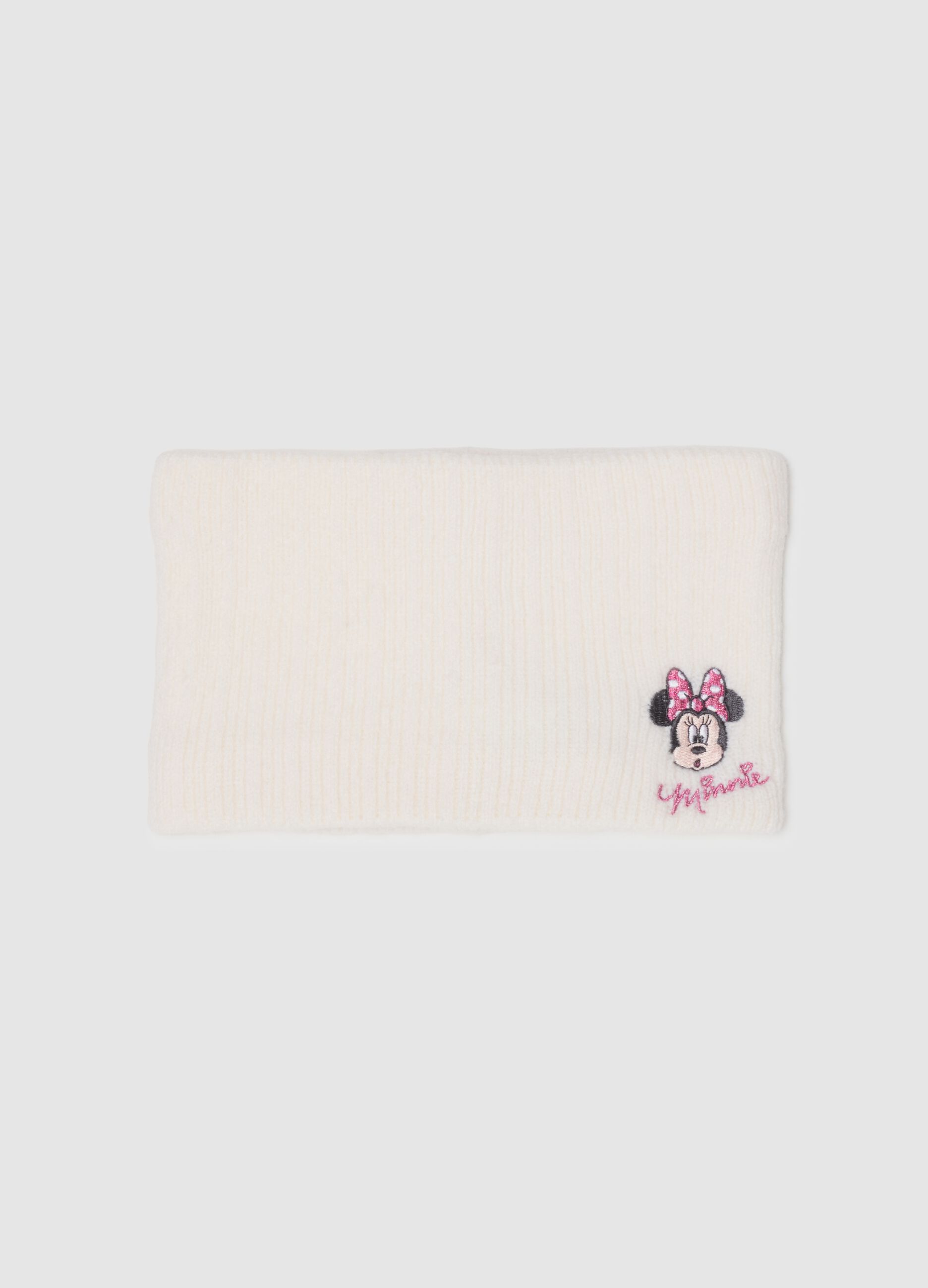 White Disney embroidered scarf for young girls