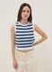 Multicolour striped pure cotton tank top, regular fit_2