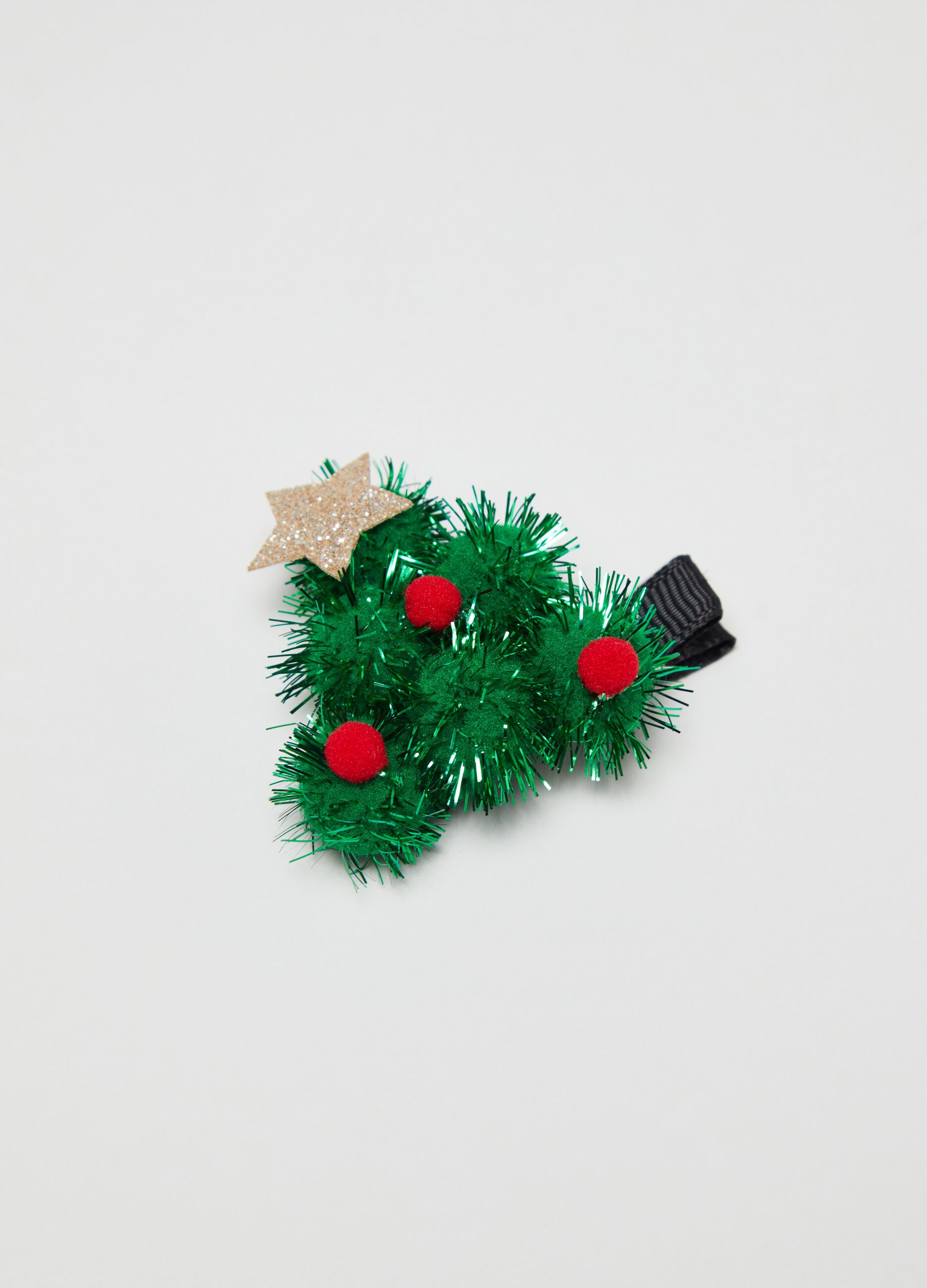 Christmas tree hair clip