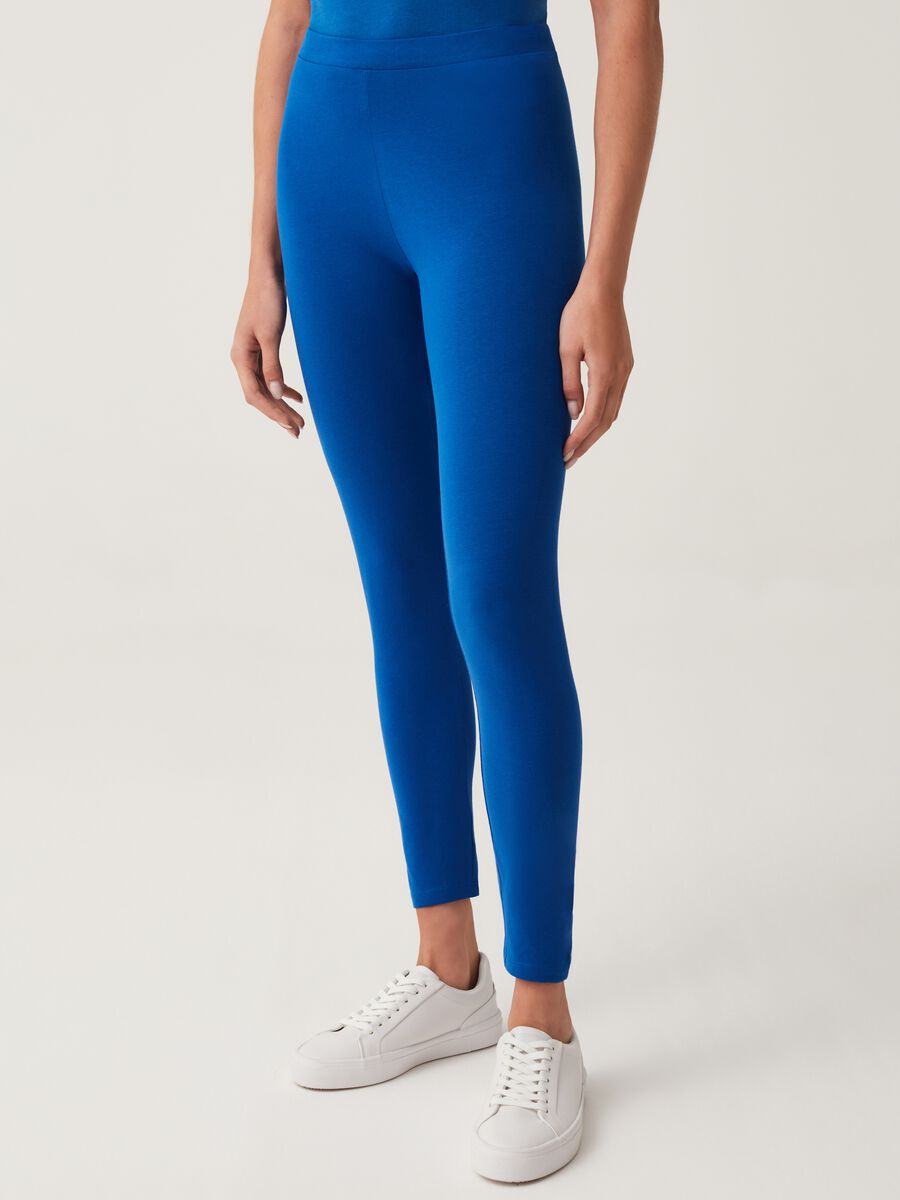 Fitness leggings in stretch cotton_1