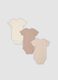 3-pack of multicolour organic cotton baby bodysuits with crew neck_1