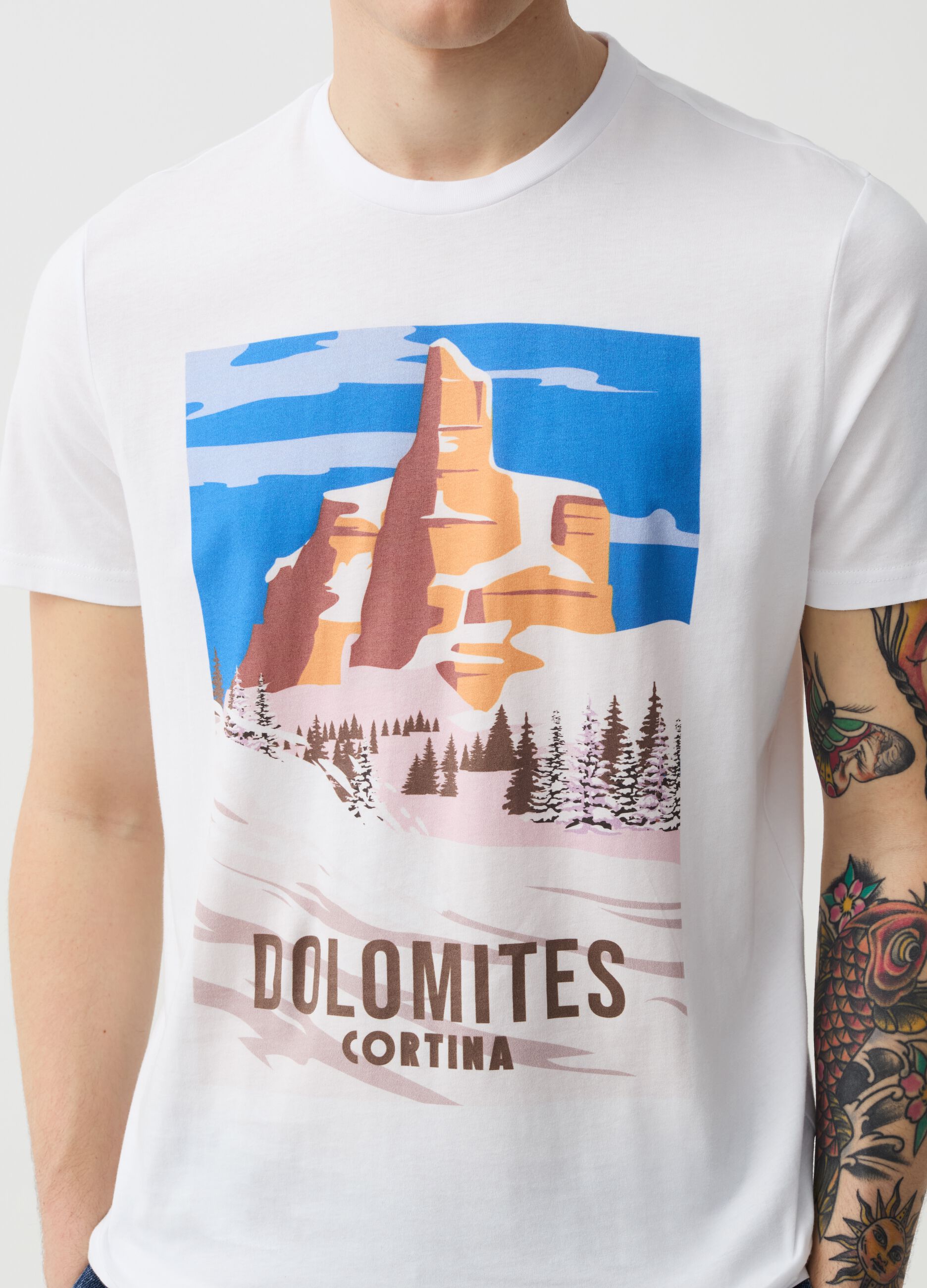 Camiseta con estampado Dolomitas Cortina