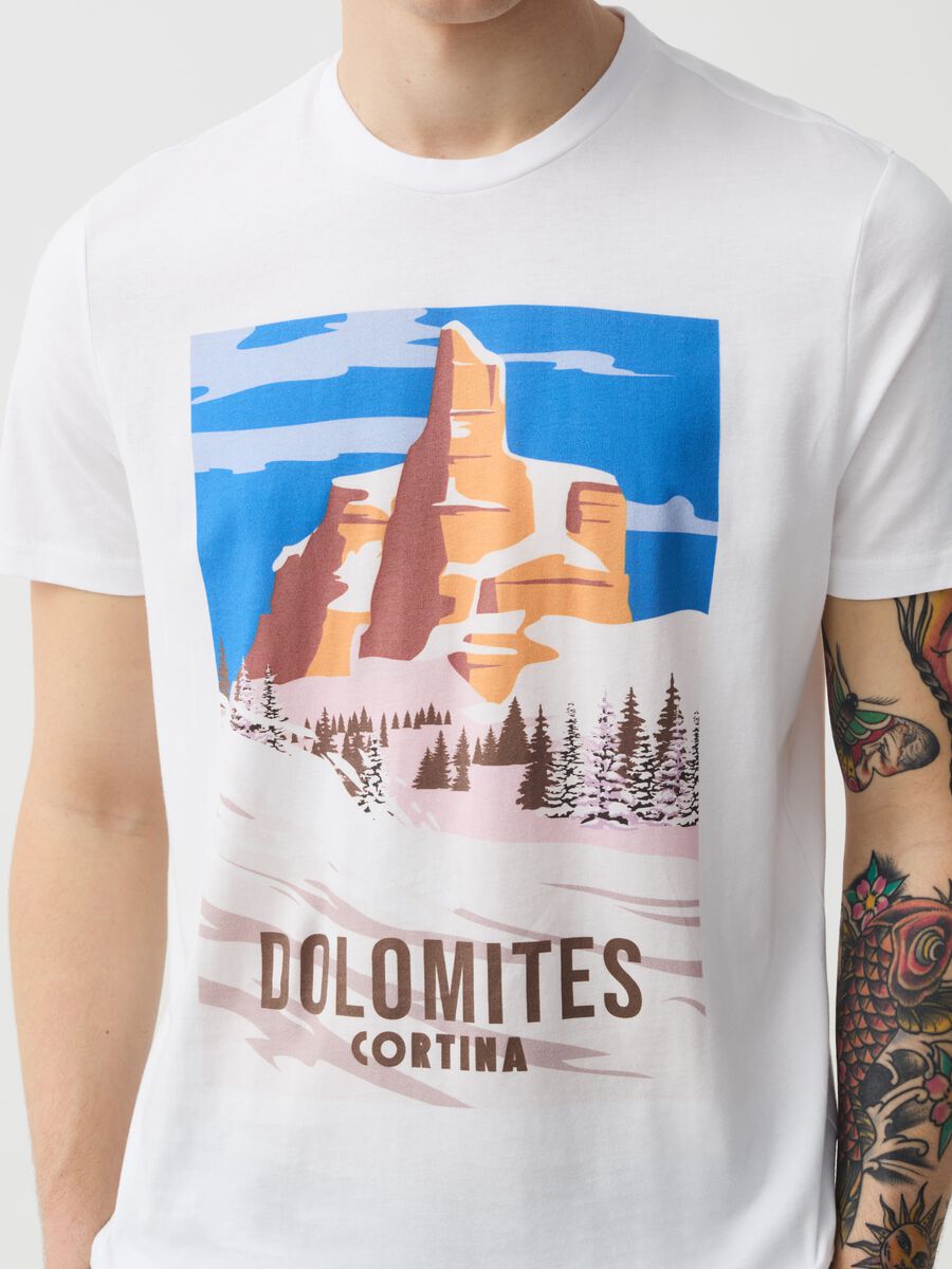 T-shirt with Dolomiti Cortina print_2